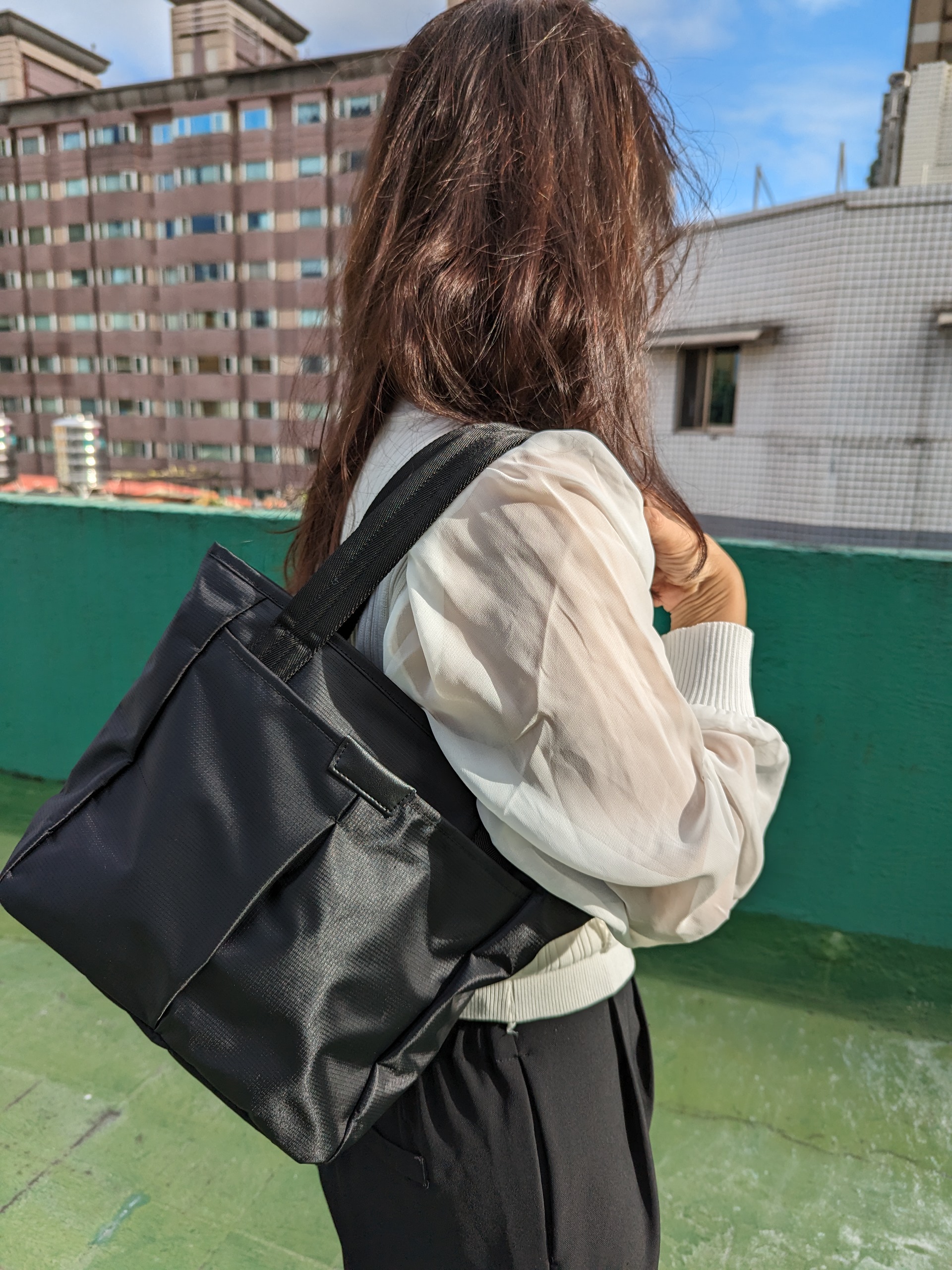 Unisex wear-resistant nylon urban handbag office bag_3